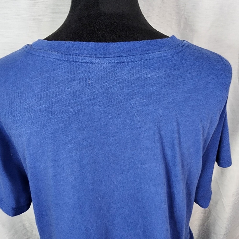 OLD NAVY Size XL Tiered 100% Cotton Blue T-Shirt Mini Dress Pockets A-Line - Picture 9 of 11